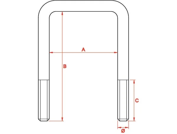 Evers - 990435 - U-Bolt Diameter 20mm 100x140