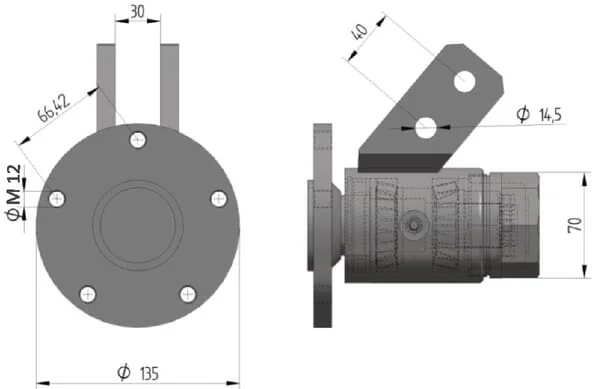 Evers - 990518 - Bearing 5-Hole 1 Grease Nipple