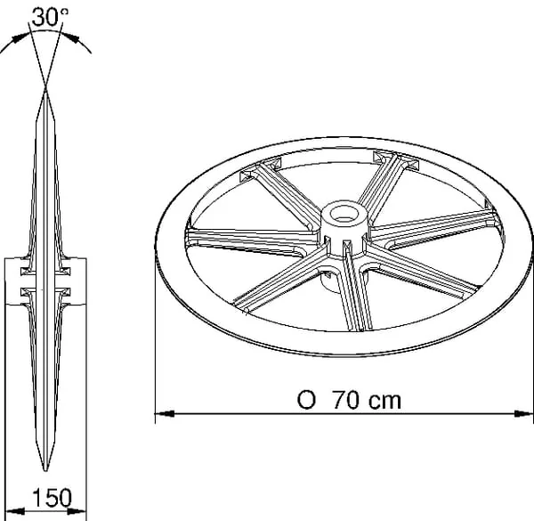Evers - 990711 - Furrow Press Ring 700mm