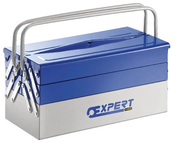 Expert - E010201 - Toolbox 250x535x230mm, Blue/Grey Metal, 5 Compartments, Expert