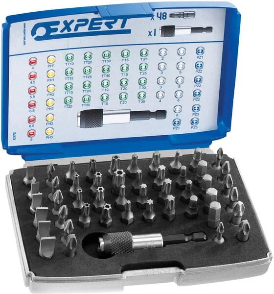 Expert - E131701 - Box with Bits + Accessories 1/4" 49-Pt