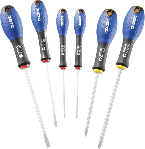 Expert - E160902 - Set Of 6 Slot Screwdrivers/Ph