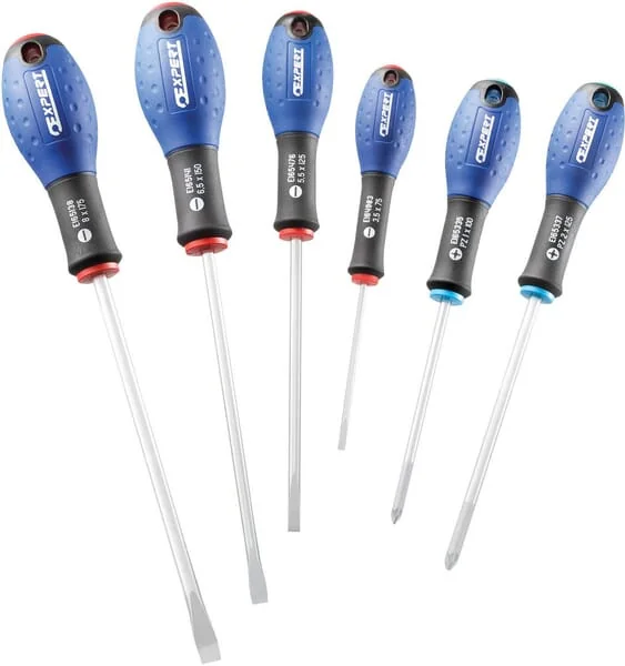 Expert - E160903 - Set Of 6 Slot Screwdrivers/Pz
