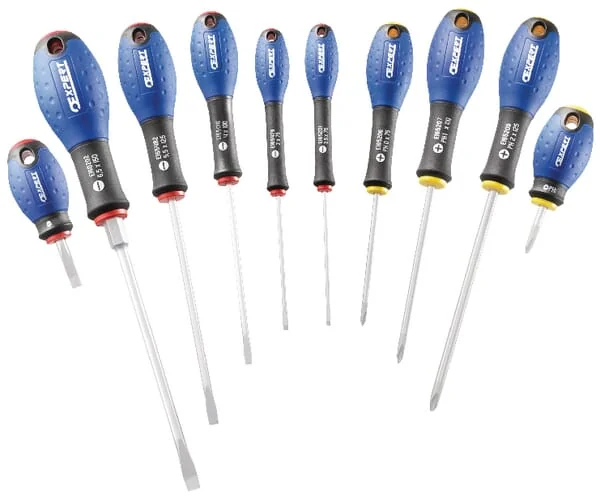 Expert - E160905 - Expert Set 10 Slotted Screwdrivers PH