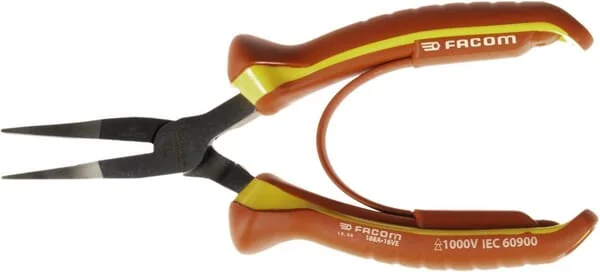 Facom - 188A16VE - Flat Nosed Pliers VDE 160mm