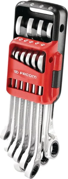 Facom - 467BRJP10PB - Ratchet Ring Spanner Set 10 Pieces