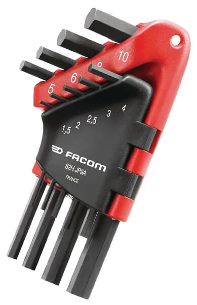 Facom - 82HJP9A - 9 Short Hex Keys In Sleeve