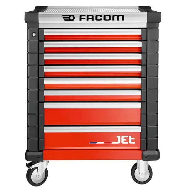 Facom - JET8M3A - Tool Trolley Jet+3 8 Drawers Red