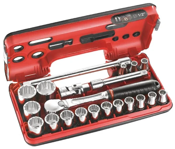 Facom - SLDBOX112PB - Socket Set, 12 Point, 1/2", Metric