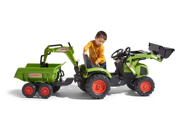 Falk - F1010W - Claas Backhoe With Front Loader And Maxi Tipping Trailer