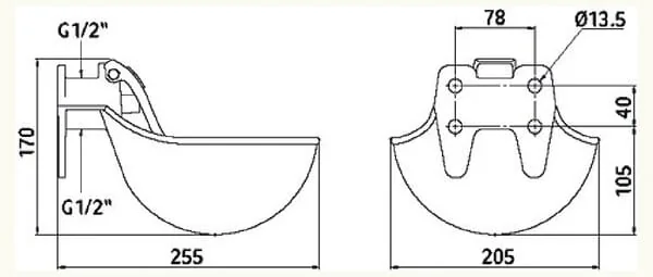 Farma - 202007FA - Cast Iron Drinking Trough with Rust