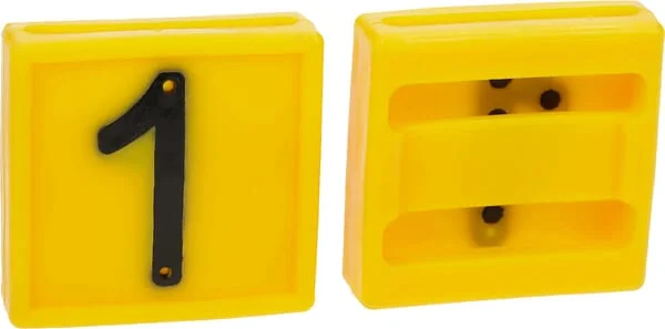 Farma - 306001FA - Ear Tag No. 1, Yellow 45x45 mm