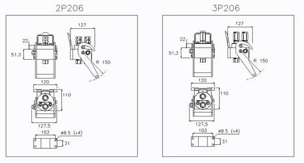 Faster - 2P2062222MC - Faster Multi Plug DN10-2x15L