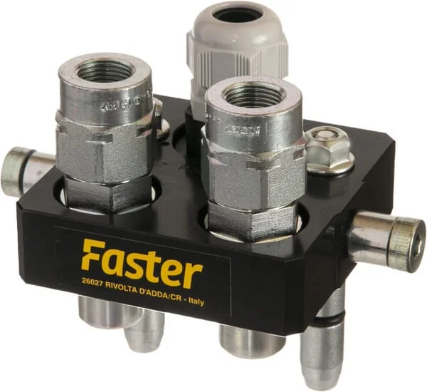 Faster - 2P3061238GMC - Multifaster Coupling DN10-2 x 3/8" BSPP 1 x Electrical Mobile Part