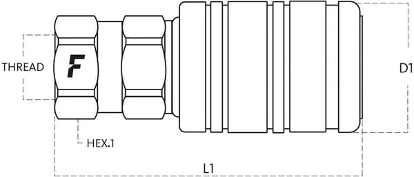 Faster - 3CPV34UNFF - Faster Quick Coupling 3/4 UNF