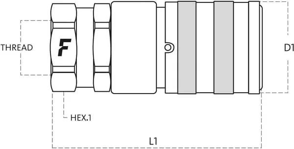 Faster - 3FFH0812GASF - Coupler Face Plate Female 1/2 BSP