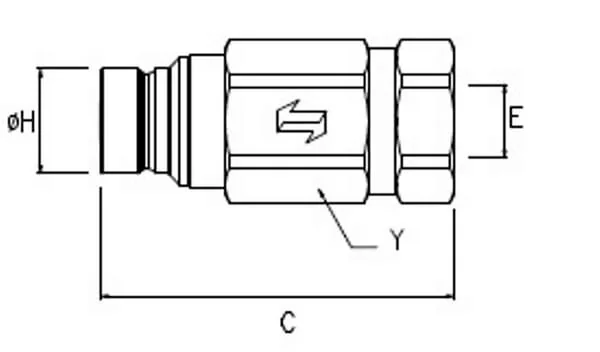 Faster - 3FFH1234GASM - Coupler Face Plate Male 3/4 BS