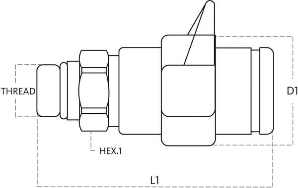 Faster - 3NV178UNFF - Coupling Housing 1/2-7/8 UNF