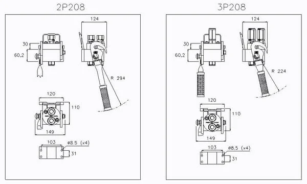 Faster - 3P208212GMC - Multifaster Coupling DN12-2 x 1/2" BSPP Mobile Part
