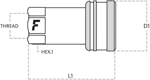 Faster - ANV38NPTF - Faster Coupling Housing 3/8" NPT