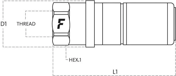 Faster - CFPV126362F - Faster Coupling Housing 3/4-M36x2.0-25S-External
