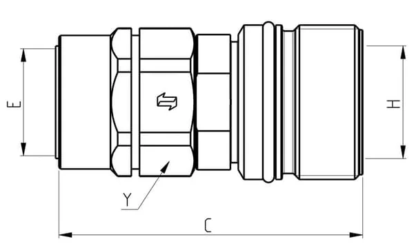 Faster - CVV08012GASMV - Threaded Coupling 1/2" Male - 1/2" Orb Female