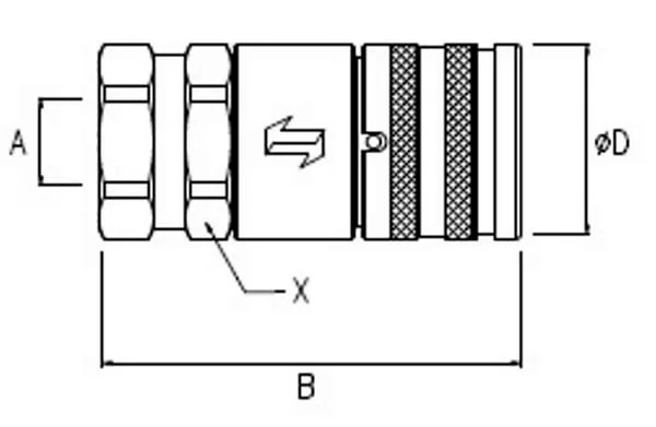 Faster - FFH1034GASF - Faster Quick Coupling Female 5/8-3/4 BSP