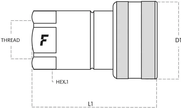 Faster - HNV1GASF5 - Faster Quick Coupling, Female 1" 1 BSP