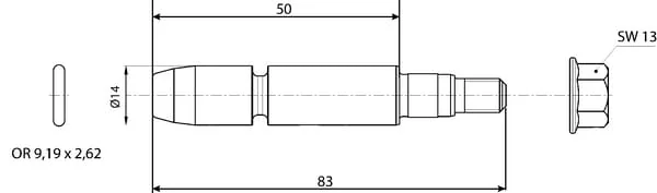 Faster - KITGP4 - Guide Pin With O-Ring