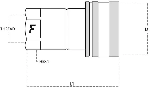 Faster - NS14GASF - Coupling House 1/4 BSP