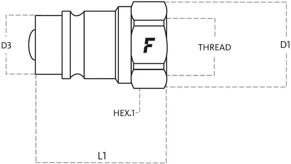 Faster - NS38NPTM - Faster Insert Nipple 3/8" NPT