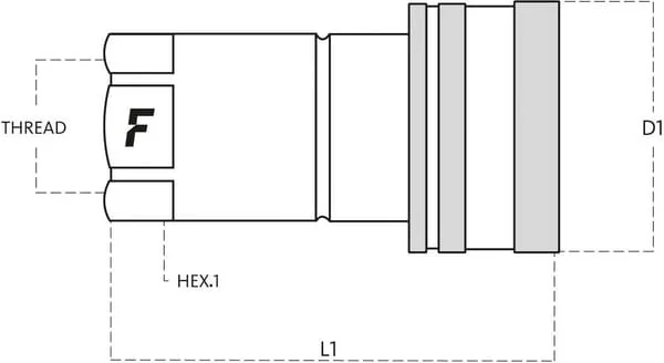 Faster - NV114GASF - Faster Coupling Housing 1 1/4" BSP