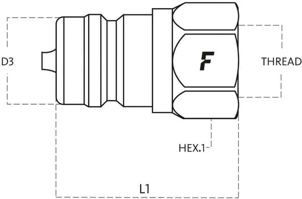 Faster - NV1438SAEM - Faster Insert Nipple 9/16" UNF