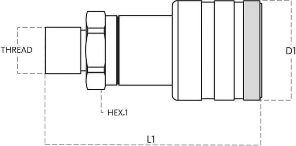 Faster - PVVM138NPTF - Female Coupling 3/8 - 3/8 NPT