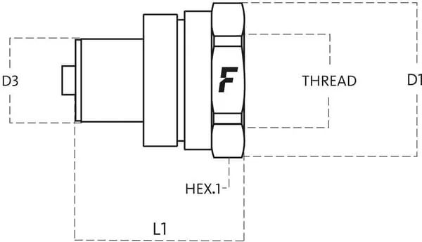 Faster - PVVM14NPTM - Insert Nipple 1/4 NPT