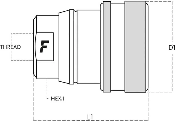 Faster - VF012GASF - Coupling Housing Brake System 1/2 BSP