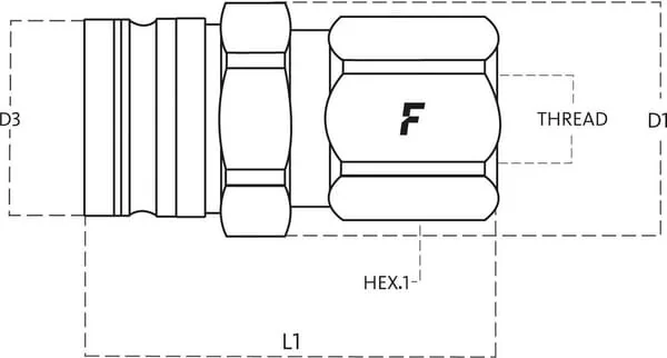 Faster - VF12GASM - Plug Brake System 1/2" BSP F
