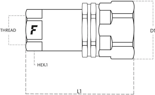 Faster - VV34GASF - Coupler Female 3/4