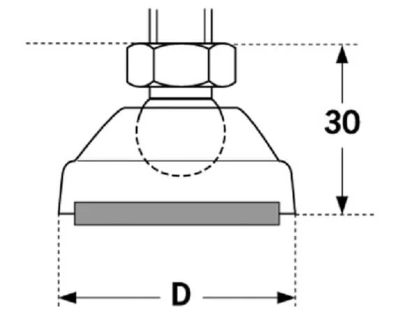 Fath - LEV3050 - Polyamide Adjustable Foot Base