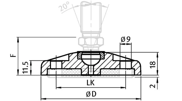 Fath - LEV3100ZBSG - Foot Plate, C. Zinc with Holes
