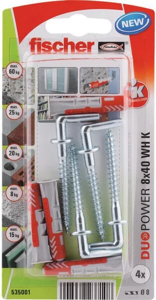 Fischer - 535001 - Plug DUOPOWER 8x40 WH K 4pcs