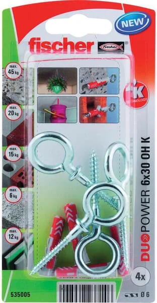 Fischer - 535005 - Plug DUOPOWER 6x30 OH K 4pcs