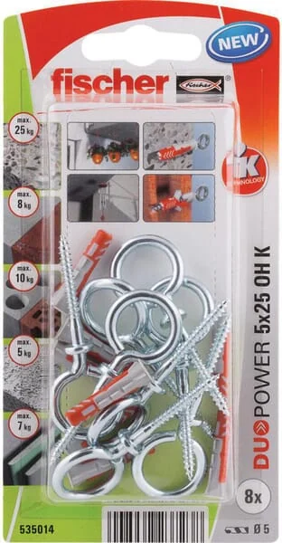 Fischer - 535014 - Plug DUOPOWER 5x25 OH K 8pcs