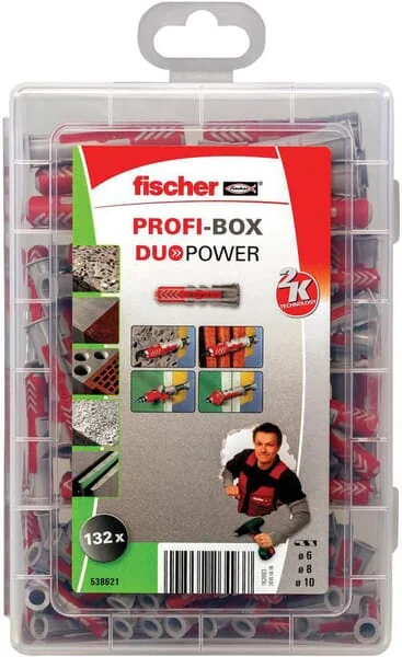 Fischer - 538621 - Professional Box Duopower Plug Assortment 132pcs