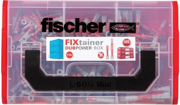 Fischer - 541105FIS - Plug Assortment, Duopower Fixtainer SL 210pcs