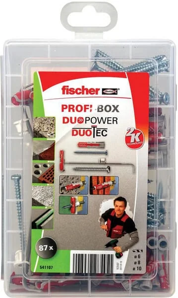 Fischer - 541107 - Professional Box Duopower Plug/Screw Assortment 87pcs