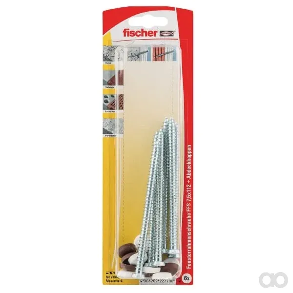 Fischer - FFS75112K - Vite per telaio finestra + copri vite 6