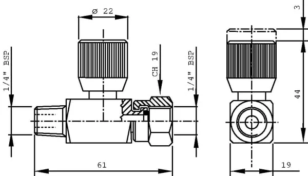Fluidpress - EM180 - FluidPress Pressure Gauge Shut-Off Valve