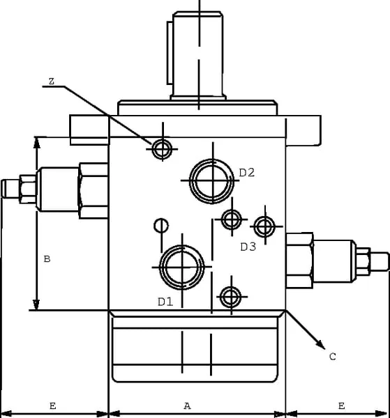 FluidPress - FPO50DFD212U35 - Counter Balance Valve OMP/OMR FPO 50 DF D2 1/2 U 35