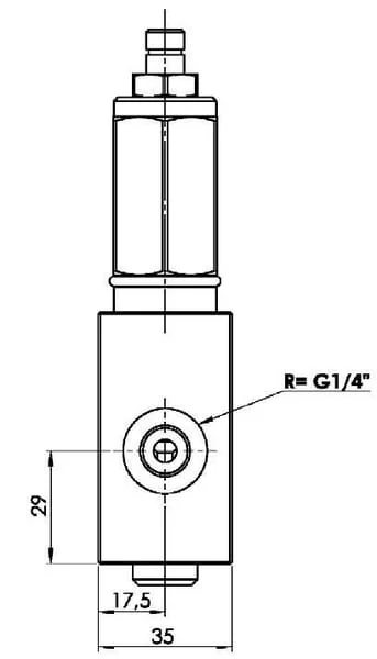 FluidPress - FPRP2D03001 - Pressure Reducing Valve 2 Way 1/4 BSP 40-120 Bar